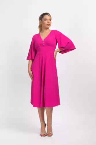 Rochie eleganta clos din dublu voal