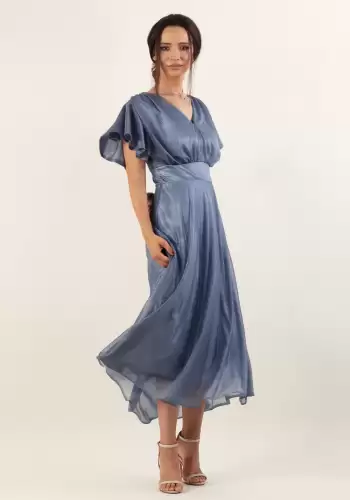 Rochie eleganta din voal cu sclipici