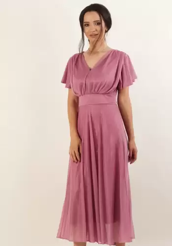 Rochie elganta din voal cu sclipici