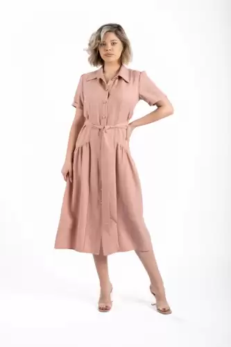 Rochie tip camasa din vascoza