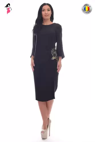 Rochie Vanessa Line de ocazie dreapta cu pliuri