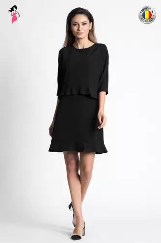 Rochie Xara eleganta vaporoasa cu volane la baza