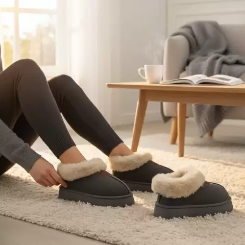 Saboti imblaniti dama  gri B1