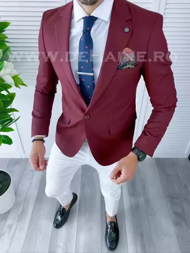 Sacou barbati in carouri slim fit B4256  16-4.2
