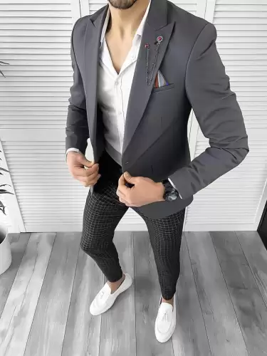 Sacou barbati slim fit gri 10273  P19-2.3