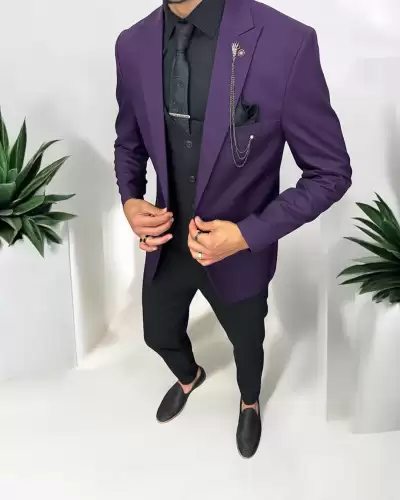 Sacou barbati slim fit mov 13242 D3-1.1