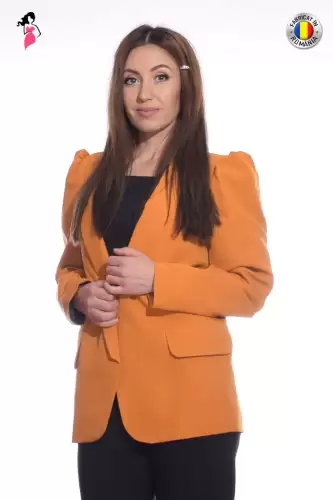 Sacou dama casual cu umeri usor bufanti