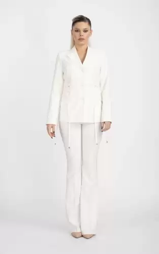 Sacou elegant cu snur la talie