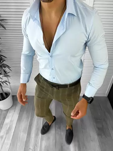 Tinuta barbati smart casual Pantaloni + Camasa 12656  E