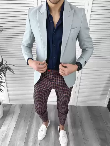 Tinuta barbati smart casual Pantaloni + Camasa + Sacou 10065