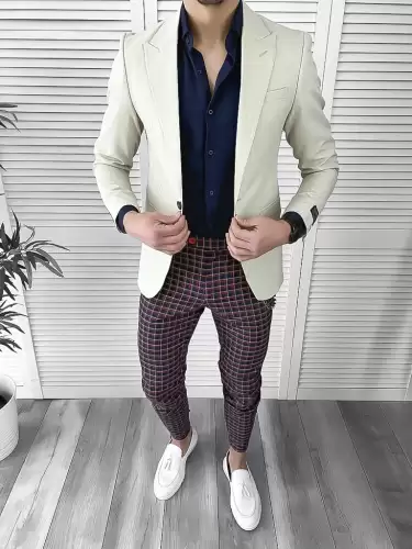 Tinuta barbati smart casual Pantaloni + Camasa + Sacou 10066