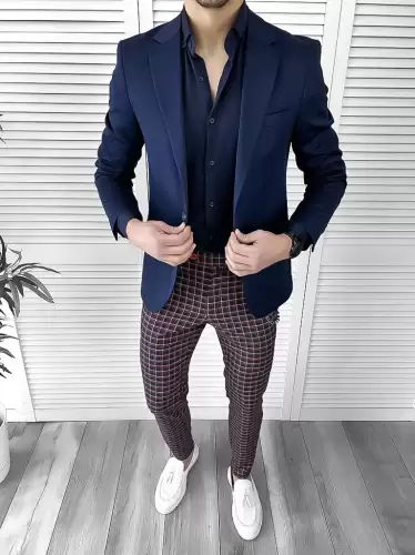 Tinuta barbati smart casual Pantaloni + Camasa + Sacou 10067
