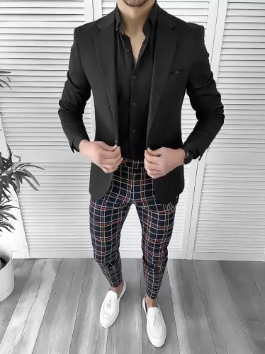 Tinuta barbati smart casual Pantaloni + Camasa + Sacou 10077
