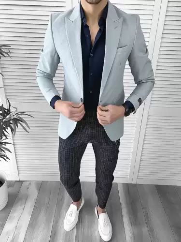 Tinuta barbati smart casual Pantaloni + Camasa + Sacou 10085