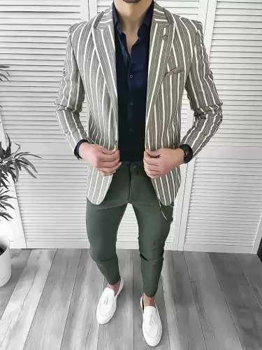 Tinuta barbati smart casual Pantaloni + Camasa + Sacou 10109