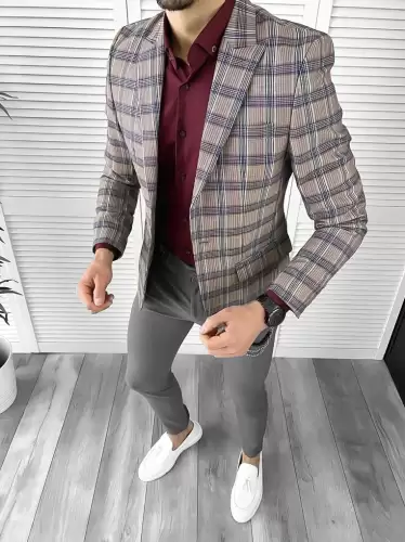 Tinuta barbati smart casual Pantaloni + Camasa + Sacou 1029