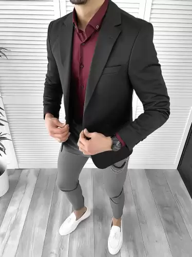 Tinuta barbati smart casual Pantaloni + Camasa + Sacou 10291