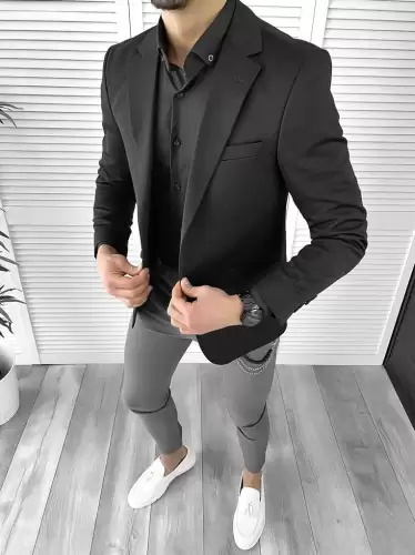 Tinuta barbati smart casual Pantaloni + Camasa + Sacou 10292