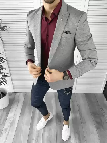 Tinuta barbati smart casual Pantaloni + Camasa + Sacou 1037