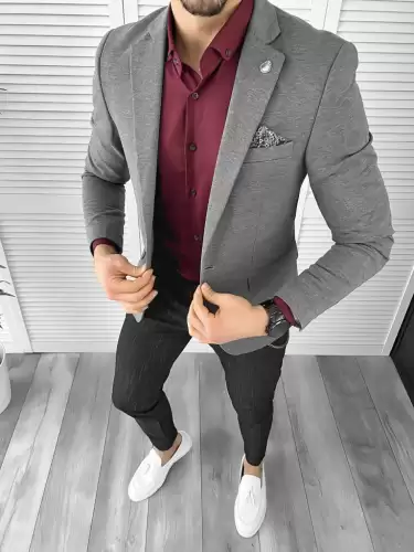 Tinuta barbati smart casual Pantaloni + Camasa + Sacou 10375