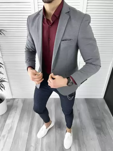 Tinuta barbati smart casual Pantaloni + Camasa + Sacou 10379