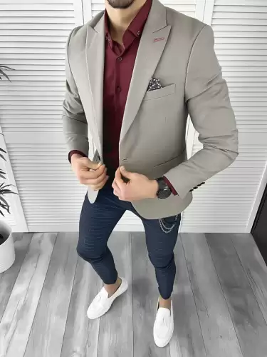 Tinuta barbati smart casual Pantaloni + Camasa + Sacou 10380