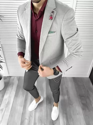 Tinuta barbati smart casual Pantaloni + Camasa + Sacou 10382