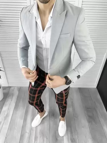 Tinuta barbati smart casual Pantaloni + Camasa + Sacou 10455