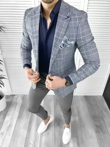 Tinuta barbati smart casual Pantaloni + Camasa + Sacou 10536