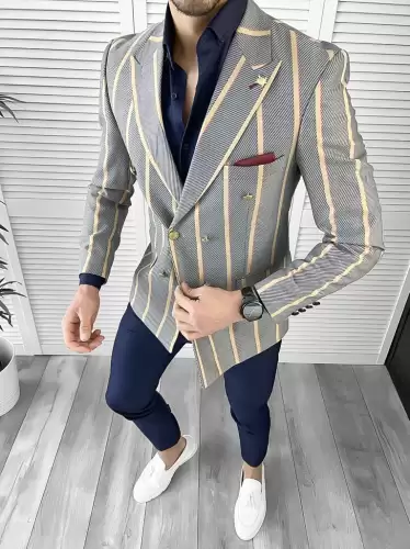 Tinuta barbati smart casual Pantaloni + Camasa + Sacou 10539