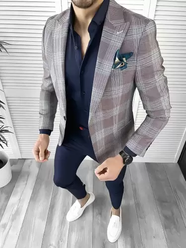 Tinuta barbati smart casual Pantaloni + Camasa + Sacou 10543