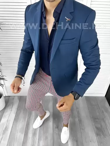 Tinuta barbati smart casual Pantaloni + Camasa + Sacou B8754