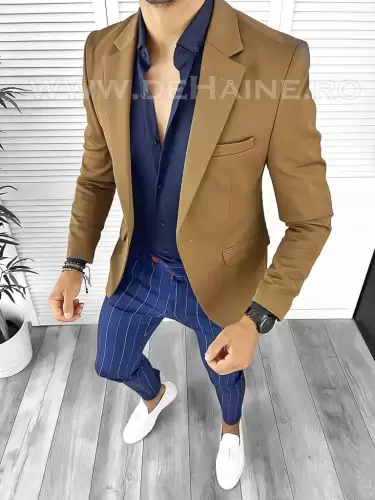 Tinuta barbati smart casual Pantaloni + Camasa + Sacou B8756