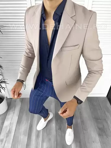 Tinuta barbati smart casual Pantaloni + Camasa + Sacou B8760