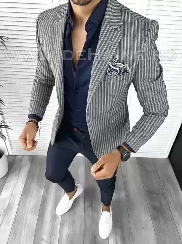 Tinuta barbati smart casual Pantaloni + Camasa + Sacou B9194