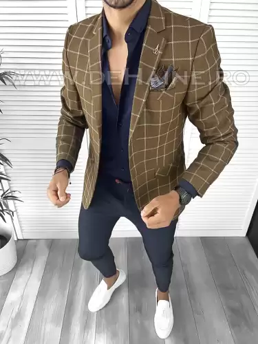 Tinuta barbati smart casual Pantaloni + Camasa + Sacou B9202