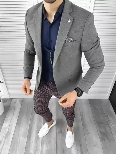 Tinuta barbati smart casual Pantaloni + Camasa + Sacou+Vesta 10457