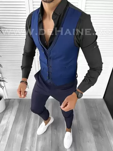 Tinuta barbati smart casual Pantaloni + Camasa+Vesta  B9139