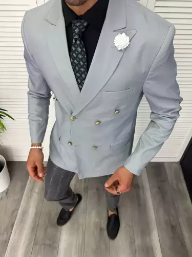 Tinuta barbati smart casual Pantaloni + Sacou + Batista 11854