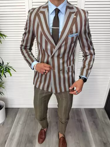 Tinuta barbati smart casual Pantaloni + Sacou + Batista 11863