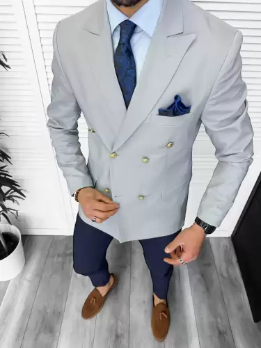 Tinuta barbati smart casual Pantaloni + Sacou + Batista 11873