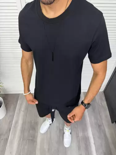 Trening barbati negru pantaloni + tricou 13294 D2-2.4