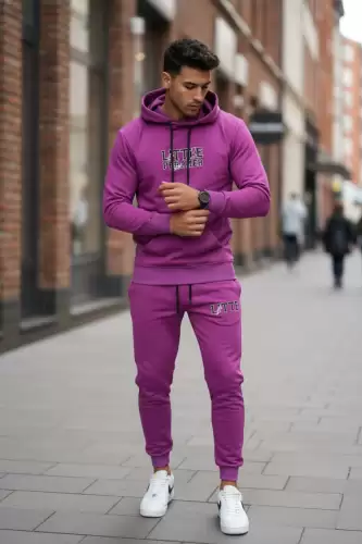 Trening barbati slim fit mov  Pantaloni + Hanorac  13410  38-4