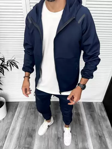Trening barbati slim fit Pantaloni + Hanorac bleumarin 13348 O3-3.2