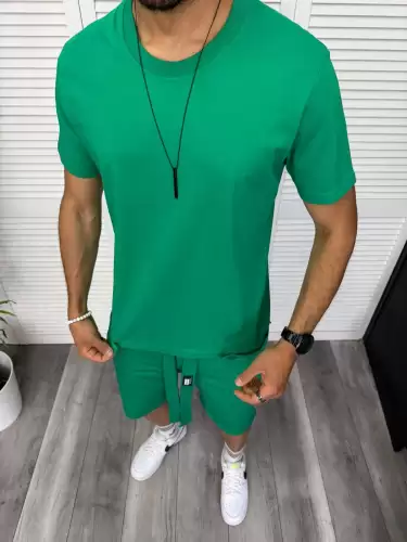 Trening barbati verde pantaloni + tricou 13291 D2-2.3