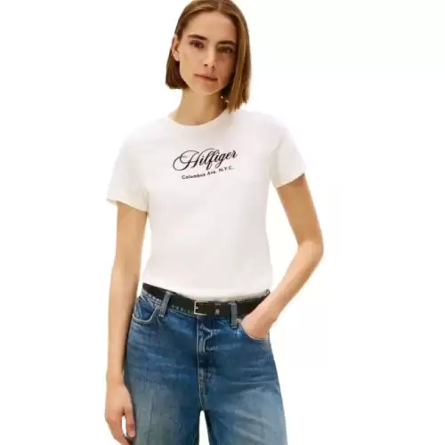 Tricou Tommy Hilfiger SCRIPT REG C-NK SS TEE