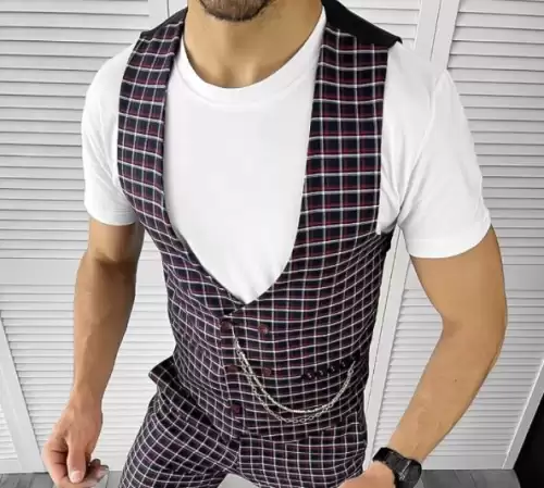 Vesta barbati eleganta slim fit 11801 E V1