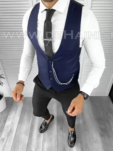 Vesta barbati eleganta slim fit bleumarin B8119 O1-4.2
