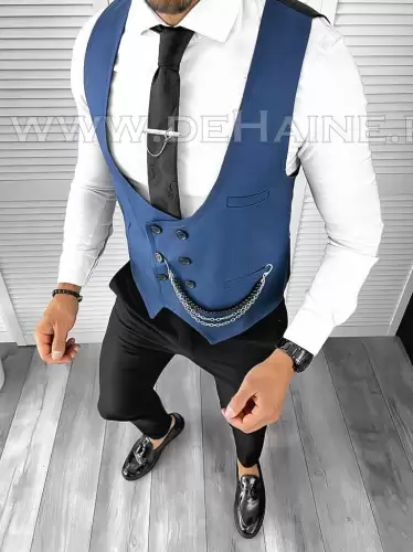 Vesta barbati eleganta slim fit bleumarin B8124 N8-4.3