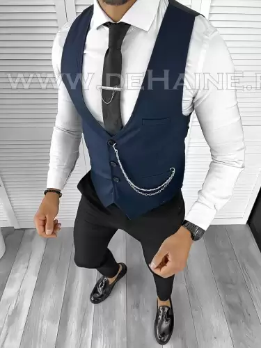 Vesta barbati eleganta slim fit bleumarin B8136 75-4 E